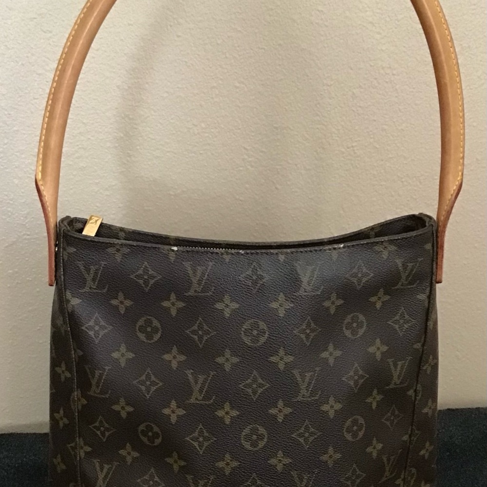 Louis Vuitton Looping GM Monogram Shoulder Bag with Tan Handle